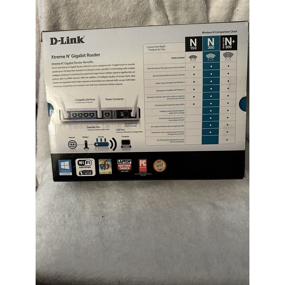 D-Link DIR-655 Xtreme N Gigabit Router N 300 - Picture 2 of 2